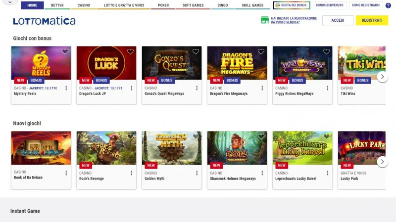 Casinò Lottomatica online